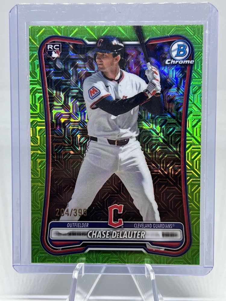 2026 Bowman Chrome Rookie Mega Refractor Green /399 Chase DeLauter Guardians RC