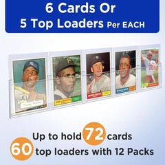 Baseball-Card-Wall-Display-Rack, 12 Packs High Clarity PET Frame, Holds 72 Ra…