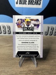 2022 Leaf Draft #BA-DC1 Damone Clark Rookie Auto Blue
