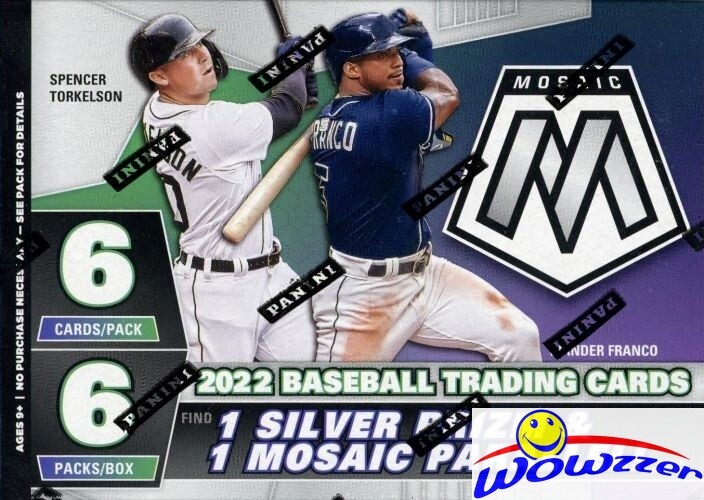 2022 Panini Mosaic BASEBALL EXCLUSIVE Sealed Blaster Box-BLUE CAMO PARALLELS!