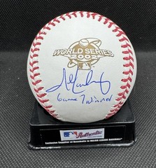 JOHN LACKEY signed 2002 World Series Baseball ANAHEIM ANGELS w/ COA JSA WITNESS