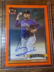 2026 Topps Series 1 Luis Castillo Orange Auto #91A-LC 1991 Anniversary /25 AU SN