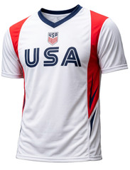 USA Soccer Jersey Icon Sports White Poly Youth Short Sleeve Shirt YXS-YXL