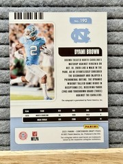 Panini 2021 Contenders Draft Picks Dyami Brown College Ticket Auto RC #190