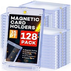 ZENOWICK 128ct Magnetic Card Holders for Trading Cards, UV Protection
