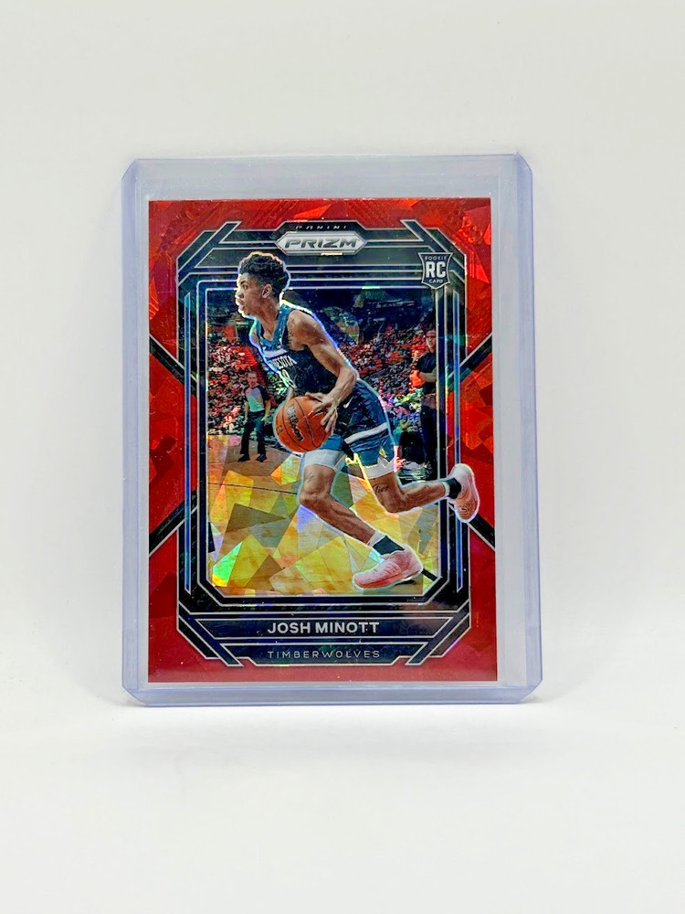 2022-23 Panini Prizm Basketball Josh Minott RC Red Cracked Ice