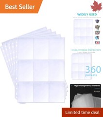 Ultra-Clear Card Sleeves – 20 Pack, 2.6×3.6 inch – Double-Sided – Transparent –