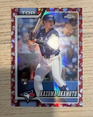 2026 Topps Chrome Baseball Seams Refractor Kazuma Okamoto Rookie RC #78