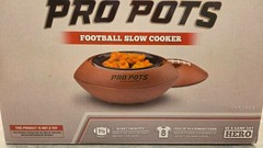Pro Pots 1.5 1 1/2 Quart FOOTBALL Slow Cooker for Game Day – Feeds up to 8 Fans
