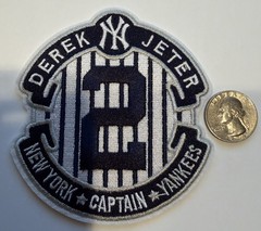 Derek Jeter/NEW YORK YANKEES Embroidered Iron On Patch. Approx. 4”x 3.5” Nice!