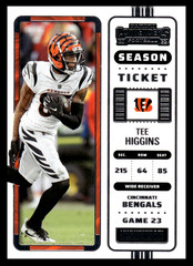 2022 Panini Contenders Tee Higgins #19 Cincinnati Bengals NFL Football Base Set