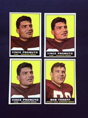 1961 Topps Football Lot Of 25(9 Rookies) EXMT. See Photos.