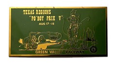 VTG Green Valley Raceway Po Boy Prix V Dash Plaque Plate Texas Region SCCA