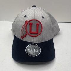 Utah Utes NCAA ’47 Brand Throwback Gray Trucker Stretch Fit Hat L/XL