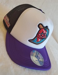 El Paso Diablos MiLB Ebbets Field Flannels Vintage Foam Trucker Snapback Purp