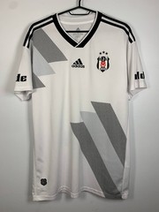Besiktas JK 2019/20 Adidas Away Jersey L White Black Climalite #06 Serkan Turkey
