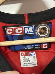 Ottawa Senators CCM hockey Jersey blank Mens XL