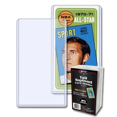 Lot of 200 BCW Gameday / Widevision / Tall Card Hard Plastic Topload Holders