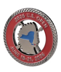 2026 US Open Edge Coin Shinnecock Hills golf red cutaway design pga new
