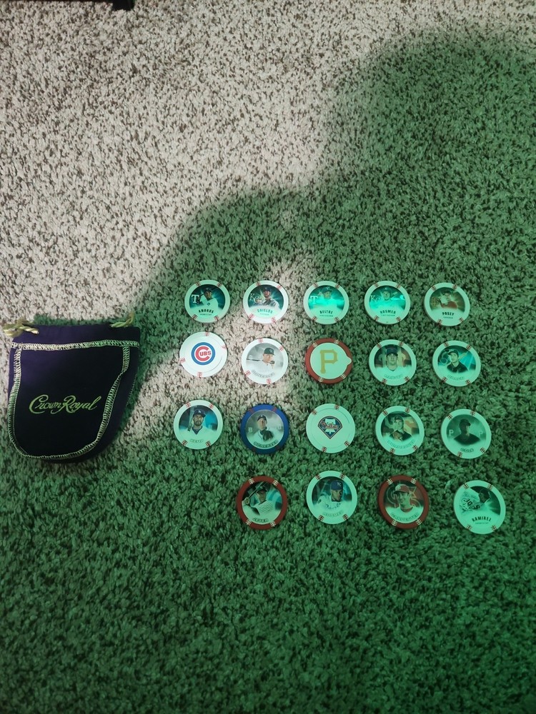 Lot Of 19 Topps Poker Chips MLB Baseball Jeter Posey Scherzer Dodgers Yankees