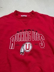 Vintage Lee Sport University of Utah Running Utes Embroidered Sweatshirt