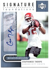 2005 UD Foundations CRAPHONSO THORPE “SIGNATURE FOUNDATIONS” Autograph RC #SF-CT