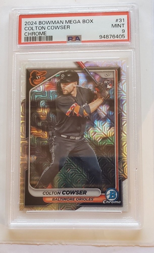 2024 Bowman Chrome Mega Box Colton Cowser Mojo Refractor RC PSA 9