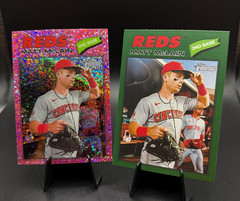 Matt McLain – 2026 Topps Heritage – Green Border & Pink Sparkle Refractor #252