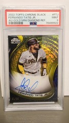 2022 Topps Chrome Black Fernando Tatis Jr Auto Gold Mini /50 PSA 9 Padres