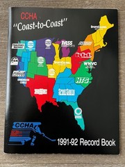 CCHA men’s college hockey NCAA | RECORD BOOK 1991-1992 media guide Michigan MSU