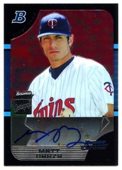 2005 Bowman Draft Picks Chrome #BDP173 Matt Garza AUTO Rookie