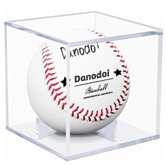 Danodoi Baseball Display Case UV Protected Acrylic Clear Baseball Holder Squa…