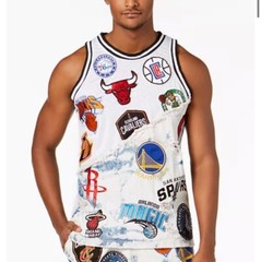 BRAND NEW Unk Heritage American Men’s NBA Patches Denim Jersey Mens Size XL
