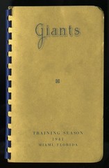 1941 N.Y. Giants Baseball Schedule Media Guide Roster Spring Training *WP2114