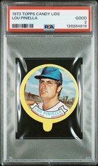 1973 Topps Candy Lid Lids Lou Piniella – PSA 2