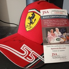 Carlos Sainz Hand Signed Ferrari F1 Formula 1 Hat JSA Cert