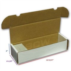 (3 Pack) 660 Count Size White Cardboard Trading Card Storage Boxes – Tab Closure