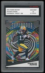 DAVANTE ADAMS 2021 PANINI INSTANT SUPERNOVA 1ST GRADED 10 FOOTBALL CARD PACKERS