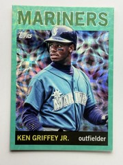 2025 Topps Archives – 1964 Topps Ken Griffey Jr #48 Aqua Scope Foilboard /75