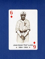 JOHN HENRY POP LLOYD, 1884-1964 ~ Negro Baseball Leagues playing card 6/diamonds