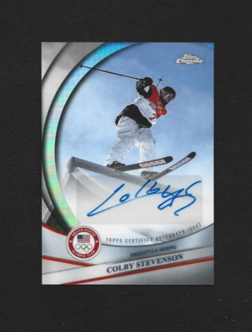 2026 Topps Chrome U.S. Winter Olympics Colby Stevenson Refractor Auto BCA-CST