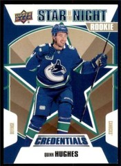 2019-20 Credentials 1st Star of the Night Rookies #1S-10 Quinn Hughes RC Canucks