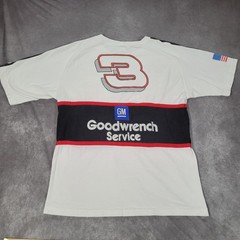 Vintage Dale Earnhardt Shirt Mens XL White NASCAR GM Goodwrench Service 3 RCR