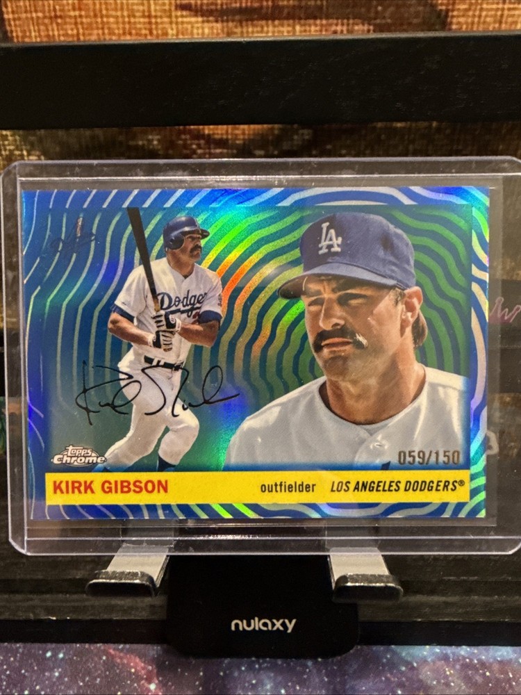 2025 Topps Chrome Platinum Kirk Gibson Blue Vibrations Refractor /150 Dodgers