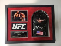 eddie alvarez Framed Glove With 4×6 Phto Beckett COA, 12×16 Size