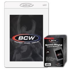 1000 BCW #1 Card Holder Semi Rigid 3 5/16×4 15/16 Vintage Cards Grade Submission