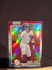 Aaron Judge New York Yankees Topps Chrome 2026 #100 Red White And Blue Refractor