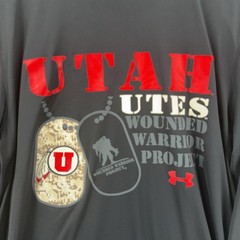 Utah Utes Shirt Mens Medium Gray NCAA Football Long Sleeve HeatGear Under Armour