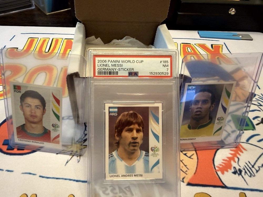 2006 Panini World Cup Germany Complete Sticker Set With Messi Rookie PSA 7
