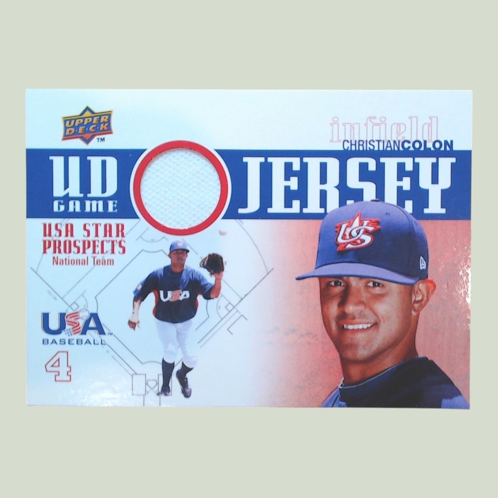 Christian Colon 2009 UD Signature Stars USA Prospect Jersey Relic